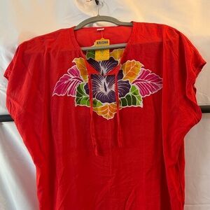 Red Floral Women's Sundress